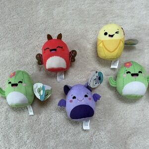 2025 McDONALD'S Squishmallows Happy Meal Toys Bat, Banana, Maritza, Lot of 5